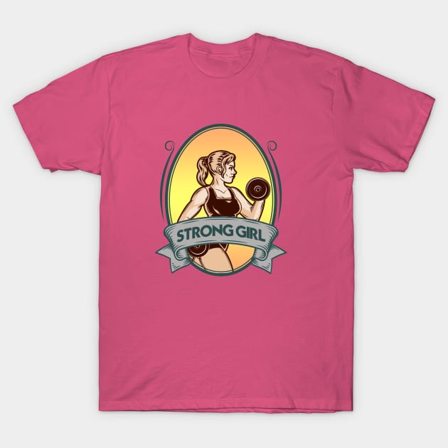 STRONG GIRL T-Shirt by theanomalius_merch